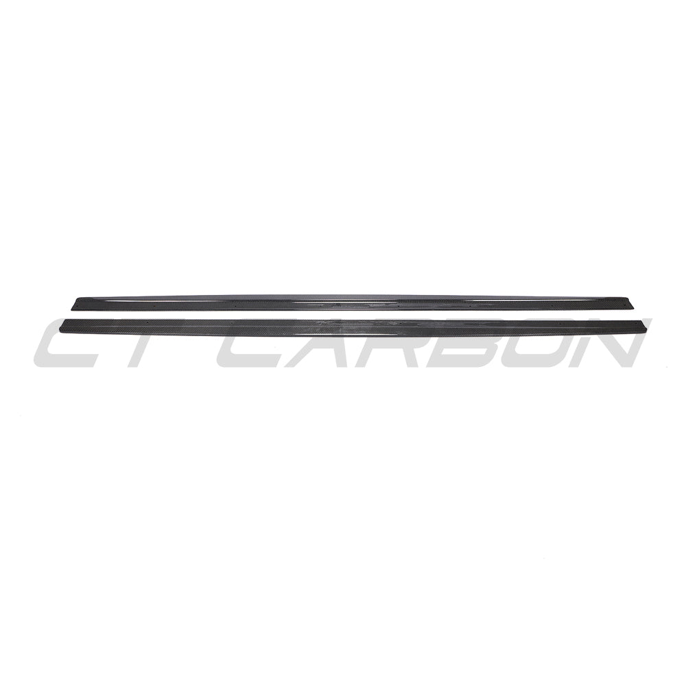 AUDI RS6 C7/C7.5 carbon fibre side skirts by CT Carbon, sleek automotive side skirts for 2013-2018 model.