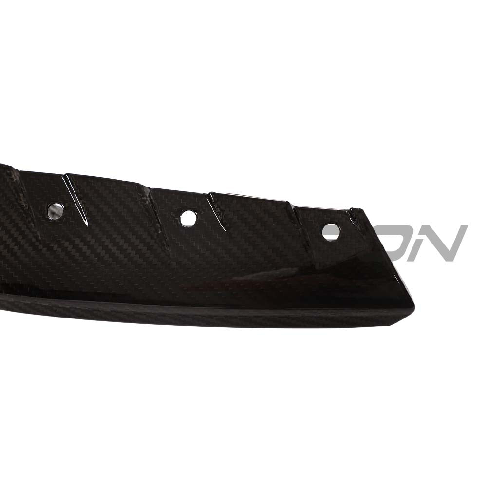BMW M3 M4 G80 G81 G82 G83 carbon fibre front bumper corner replacements by CT Carbon, showing sleek, lightweight accessory details.