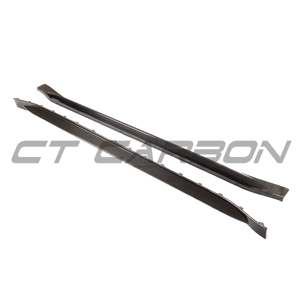 BMW G80 M3 full carbon fibre kit by CT Carbon, showing detailed view of lightweight, high-performance carbon fibre components.
