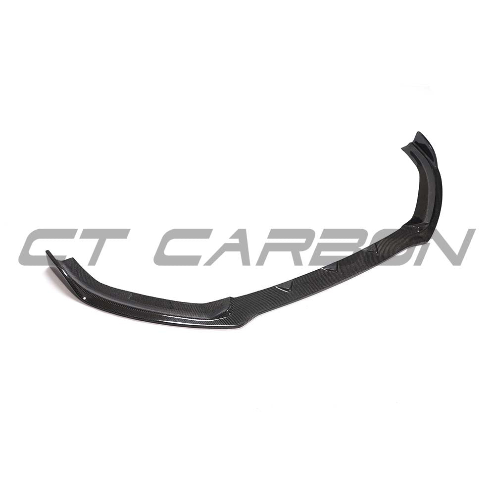 CT Carbon Audi A3 S-Line and S3 facelift saloon 8V carbon fiber splitter installed on front bumper.