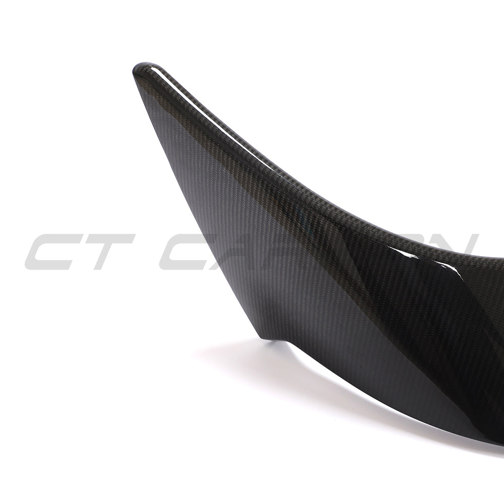 Toyota Supra 2019+ A90 carbon fiber wing spoiler by CT Carbon, showcasing sleek design and aerodynamic features.