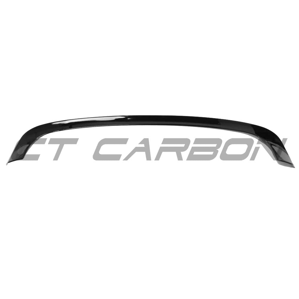 BMW F20/F21 1 Series LCI dual exit exhaust kit by CT Carbon in gloss black, shown installed on the vehicle.