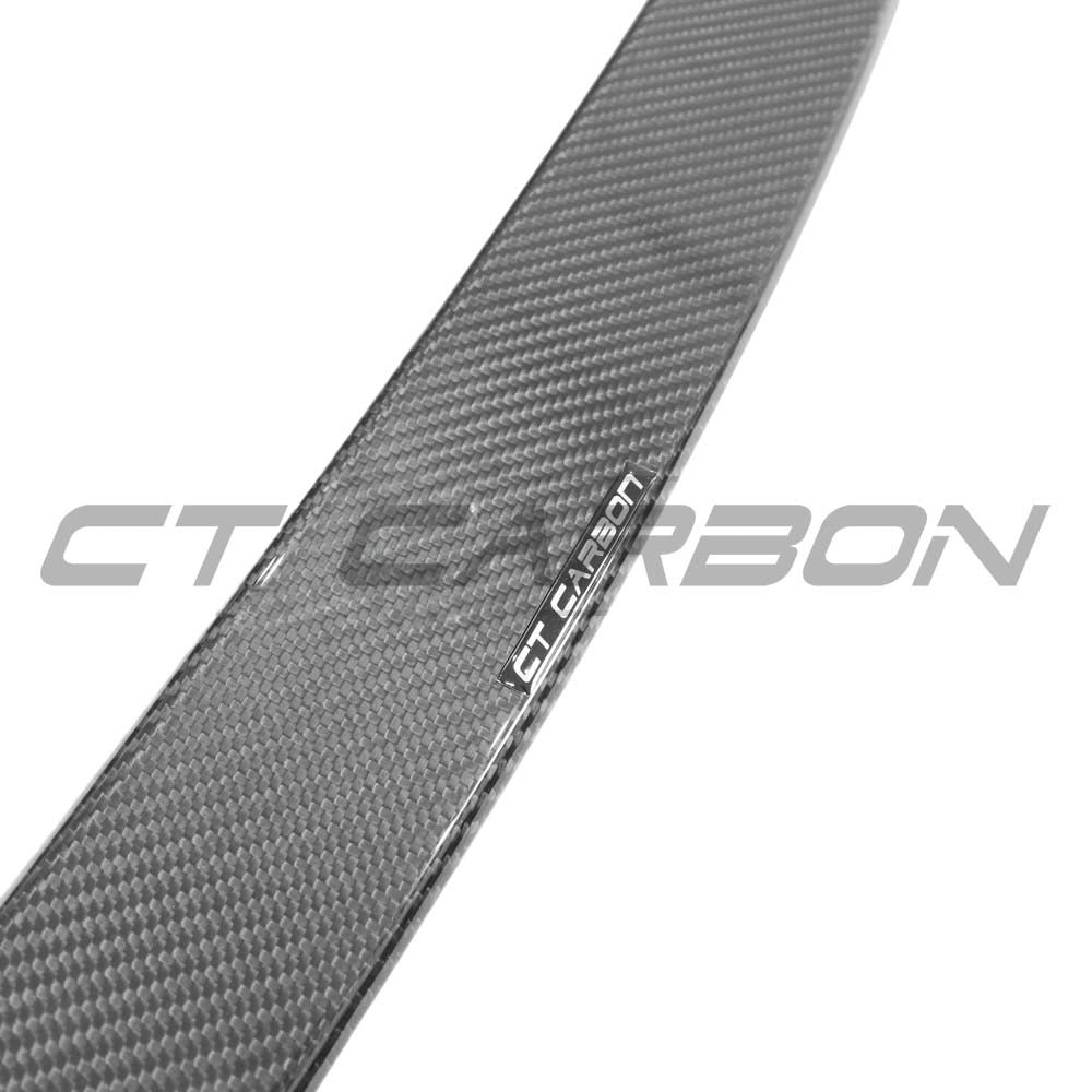 BMW 3 Series G80 G20 carbon fibre spoiler by CT Carbon, sleek aerodynamic car accessory for 2018+ models.