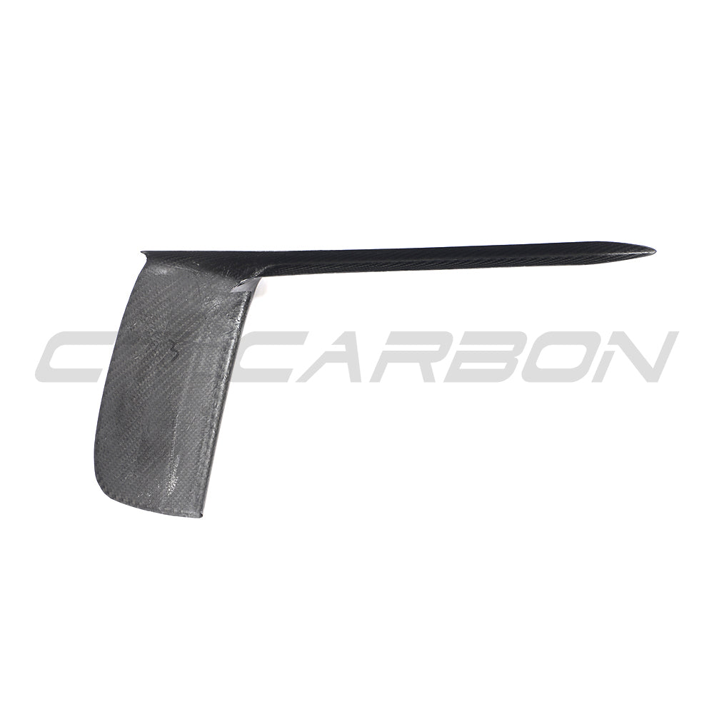 CT Carbon Porsche 911 991.2 GT3RS 2018-2020 carbon fiber front bumper trim covers, showcasing sleek, lightweight car accessories.