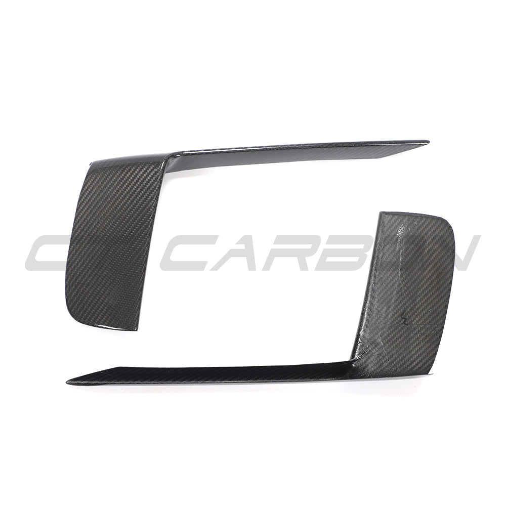 CT Carbon Porsche 911 991.2 GT3RS 2018-2020 carbon fiber front bumper trim covers on a car.