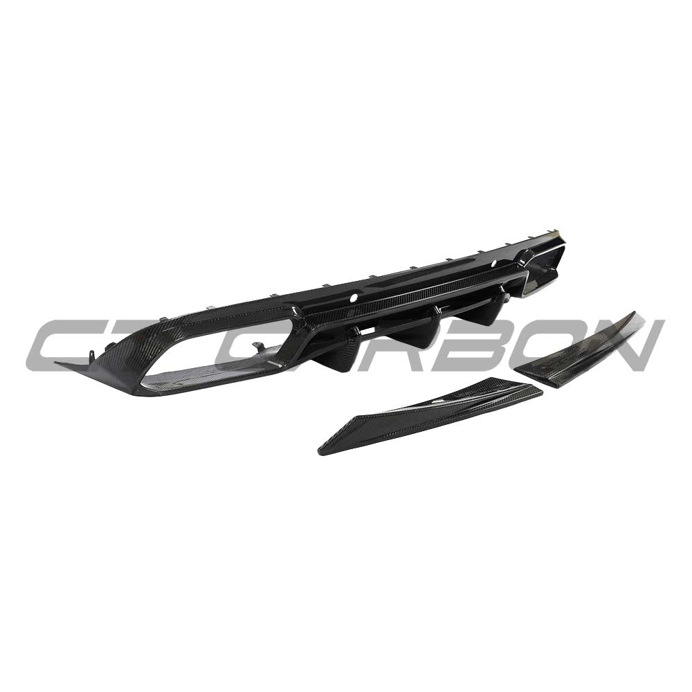 MERCEDES W205 C63 FACELIFT COUPE/CONVERTIBLE 2DR CARBON FIBRE DIFFUSER V2 - CT DESIGN