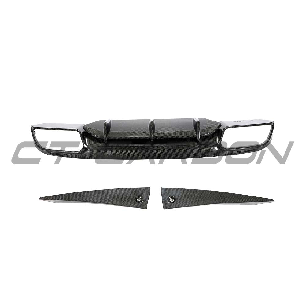 MERCEDES W205 C63 FACELIFT COUPE/CONVERTIBLE 2DR CARBON FIBRE DIFFUSER V2 - CT DESIGN