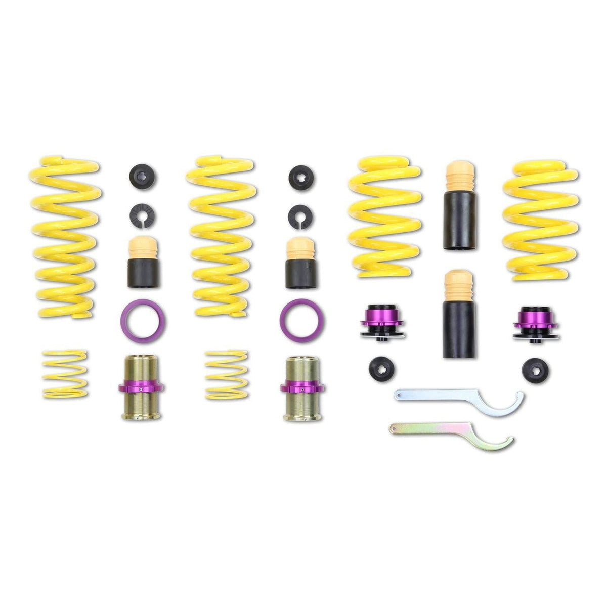 KW Suspension height adjustable lowering spring kit for Audi S6/S7 C8, coilover suspension coil springs for improved ride and handling.
