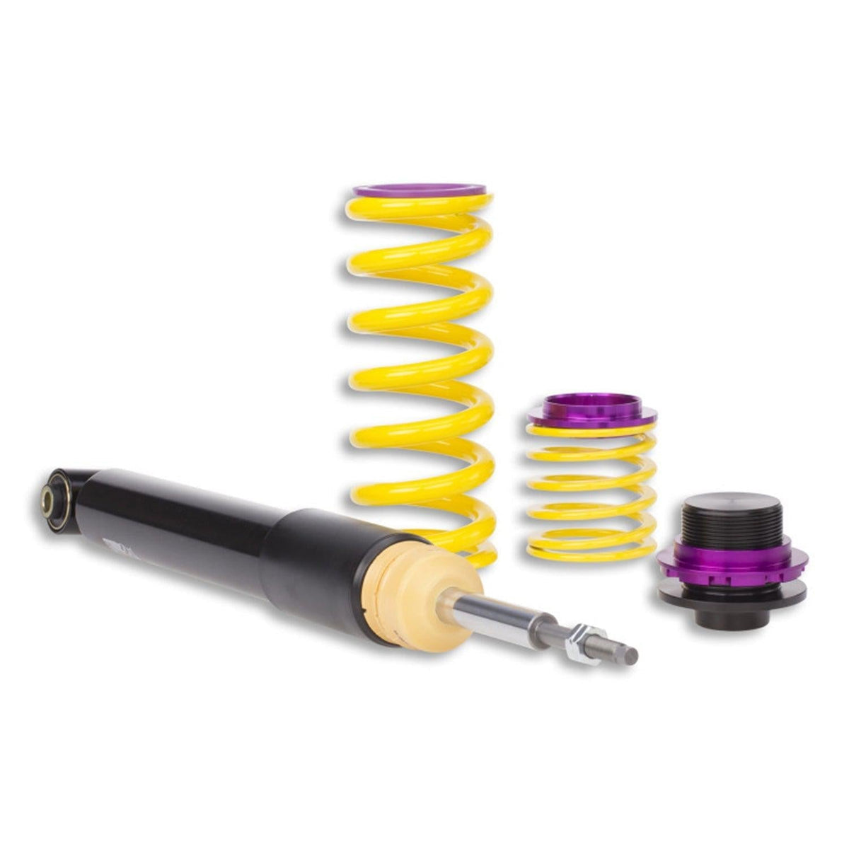 KW Suspension BMW M3 V1 coilover kit for E90/E92, non-EDC cars, showing adjustable suspension coilovers with struts and springs.