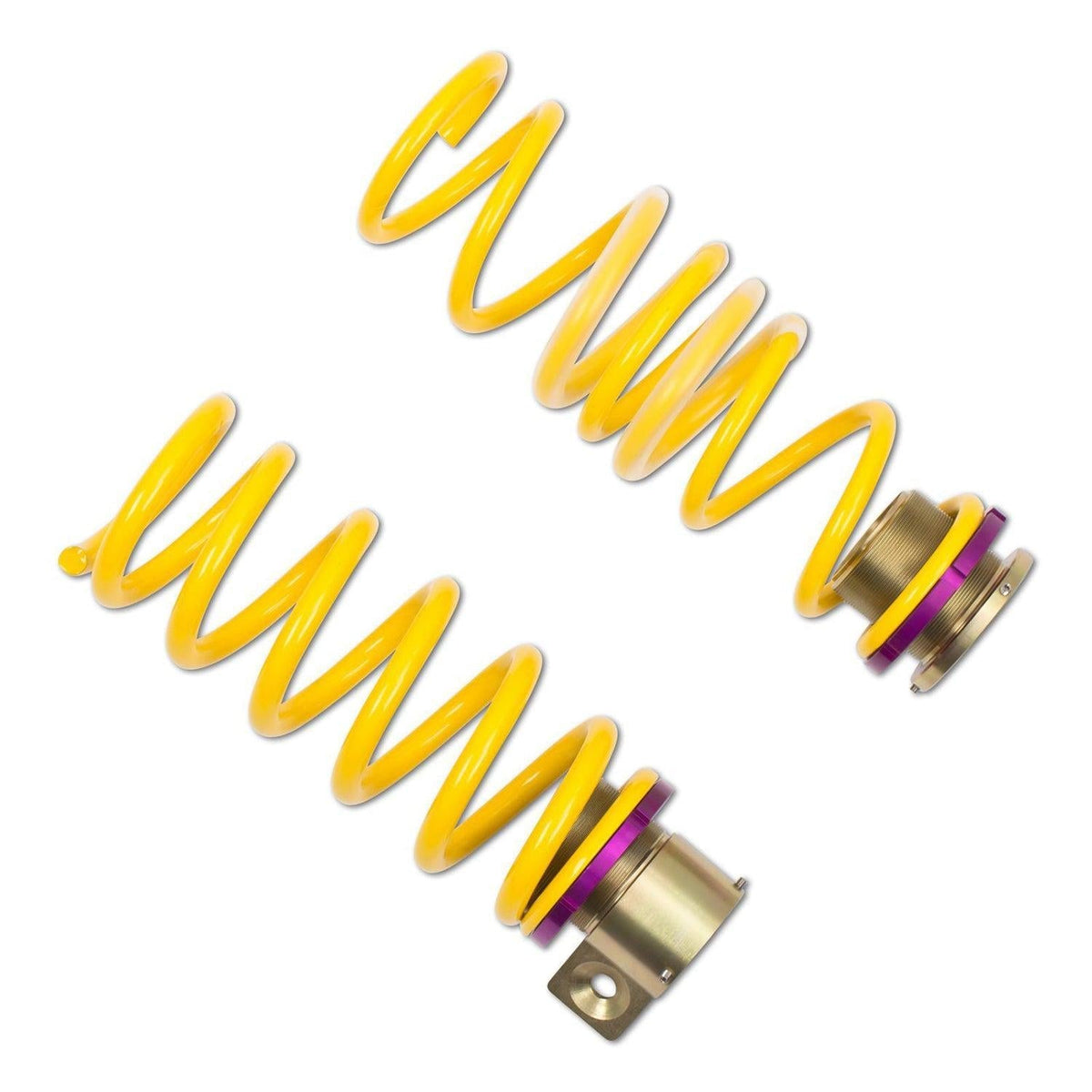 KW Suspension BMW M5 M6 height adjustable coilover spring kit for F10 and F06 models, showcasing coil springs and suspension components.