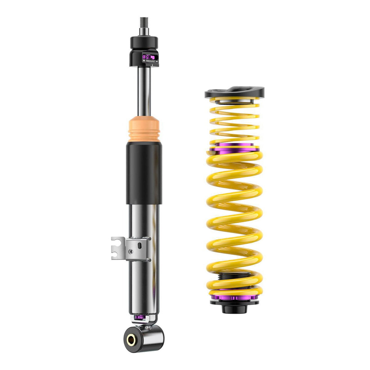 KW Suspension V3 coilover kit for BMW G80 M3 and G82 M4, featuring adjustable suspension components for enhanced performance.
