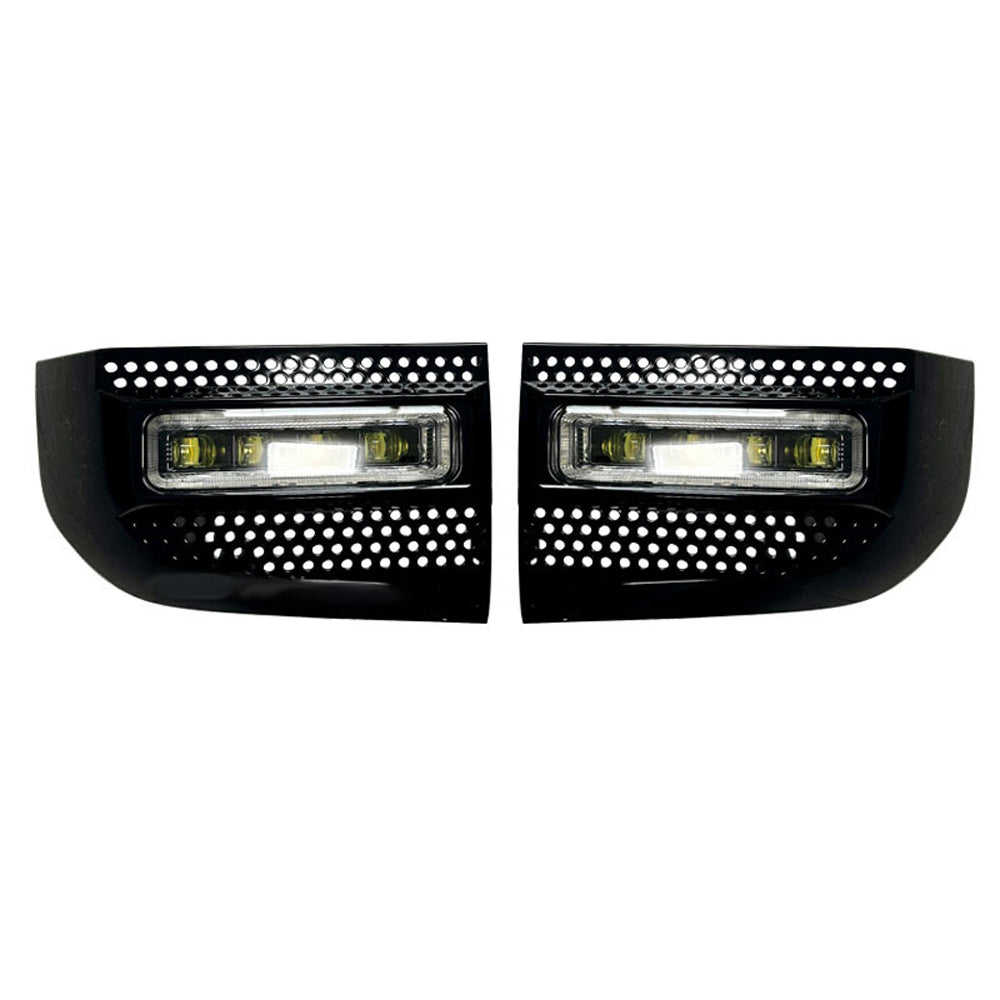 CT Carbon front fog lights for Land Rover Defender L663 110 and 90 models, automotive accessories for improved visibility.