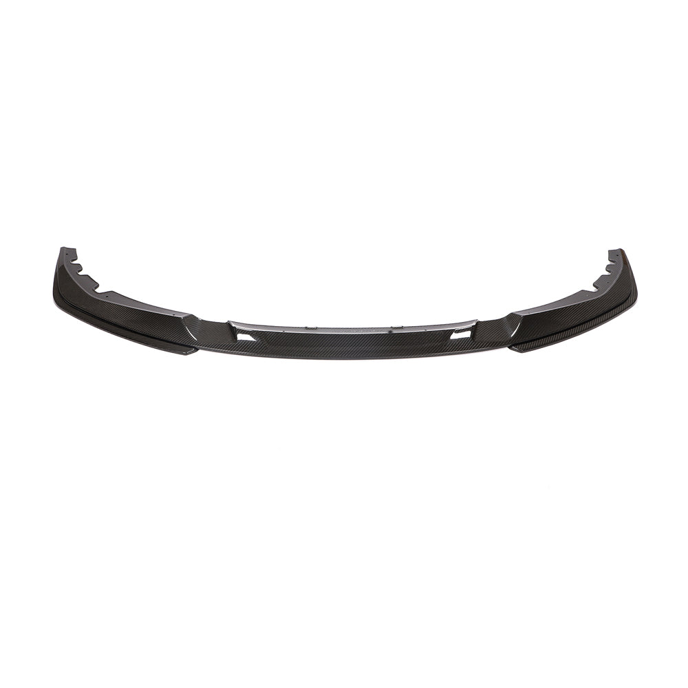 BMW 4 Series G22 G23 carbon fibre splitter by CT Carbon, V2, showing the sleek aerodynamic design on the vehicle.