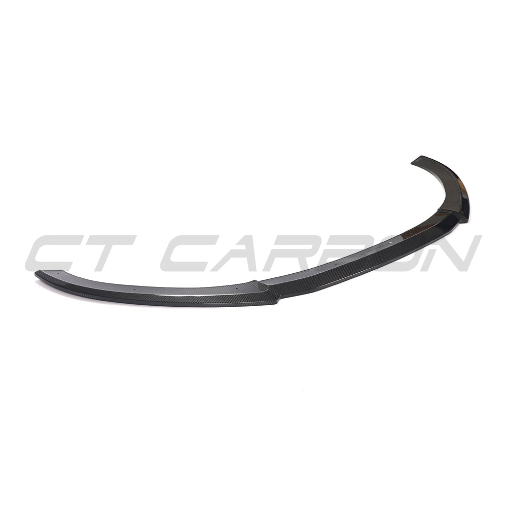 CT Carbon carbon fibre splitter for Audi RS6 C7/C7.5 2013-2018, showing the sleek aerodynamic design and textured carbon finish.