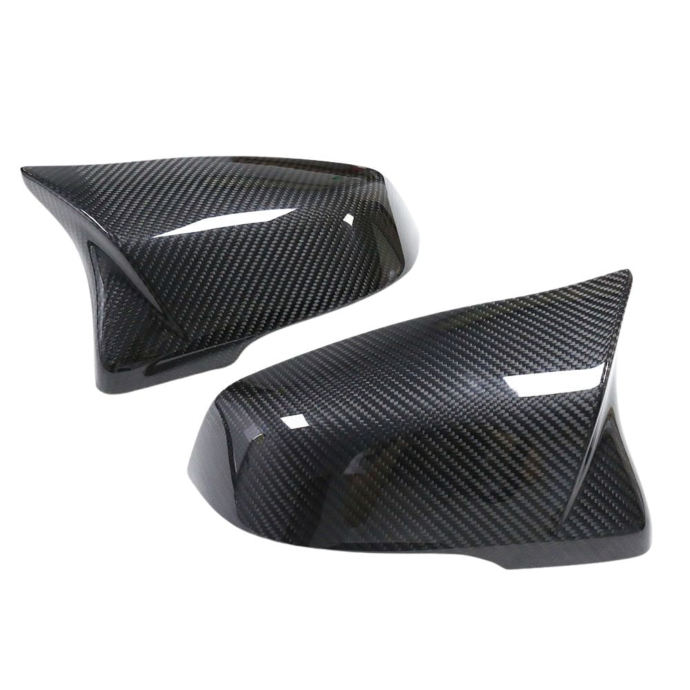 Toyota Supra A90 carbon fiber mirror covers by CT Carbon, sleek and lightweight exterior accessories for enhanced sporty look.