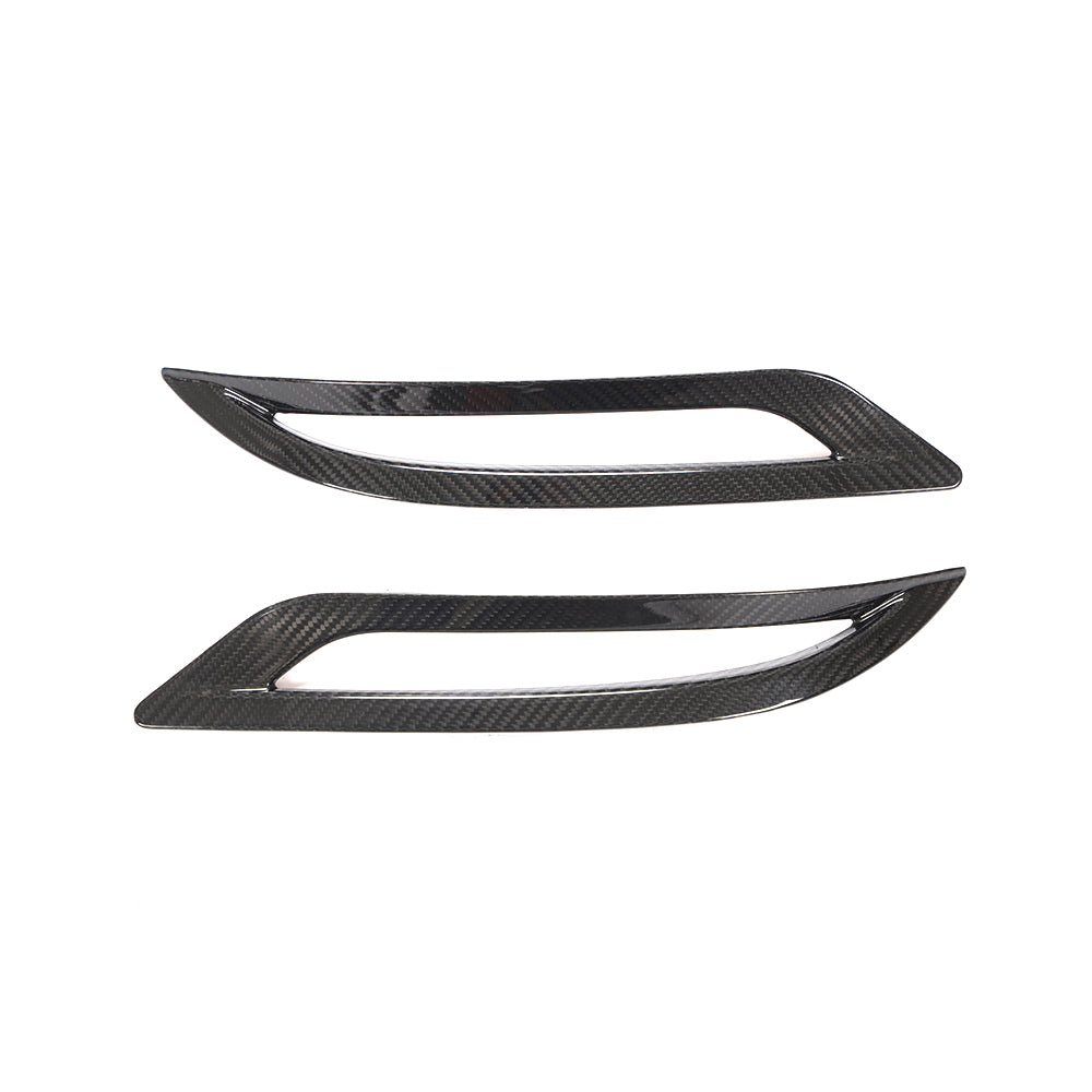 CT Carbon carbon fibre rear reflector cover for Tesla Model 3 2017-2023, showcasing the sleek, textured finish on the car's rear.