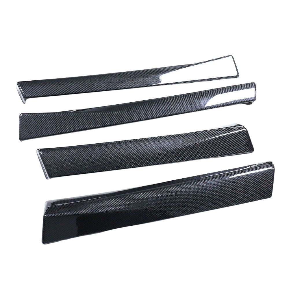 Tesla Model 3 2017-2023 CT Carbon interior door panel trim accessory with carbon fiber finish and sleek design.
