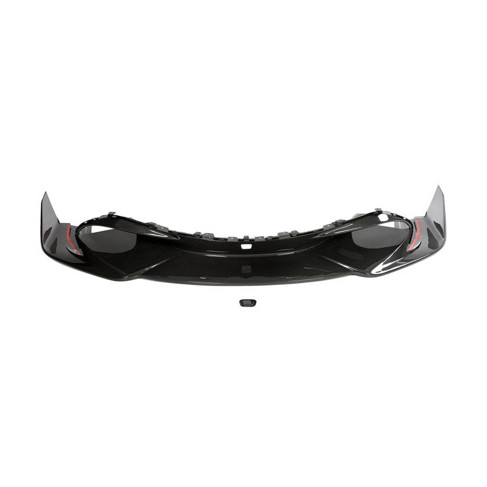Carbon fiber splitter for McLaren 720S by CT Carbon, showcasing the sleek, aerodynamic design of the CT Design V2 splitter.