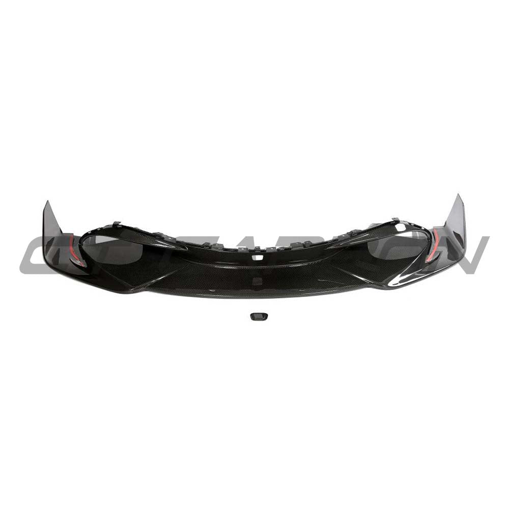 McLaren 720S full carbon fiber splitter kit by CT Design V3, showcasing lightweight, aerodynamic automotive enhancement.