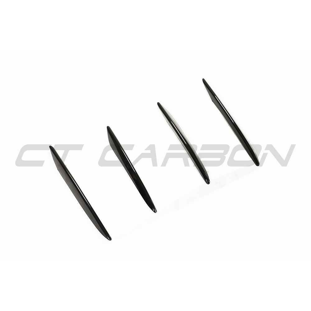 Mercedes C238 2017-2020 E-Class Coupe front grille trim by CT Carbon, close-up of the sleek carbon fiber accessory.