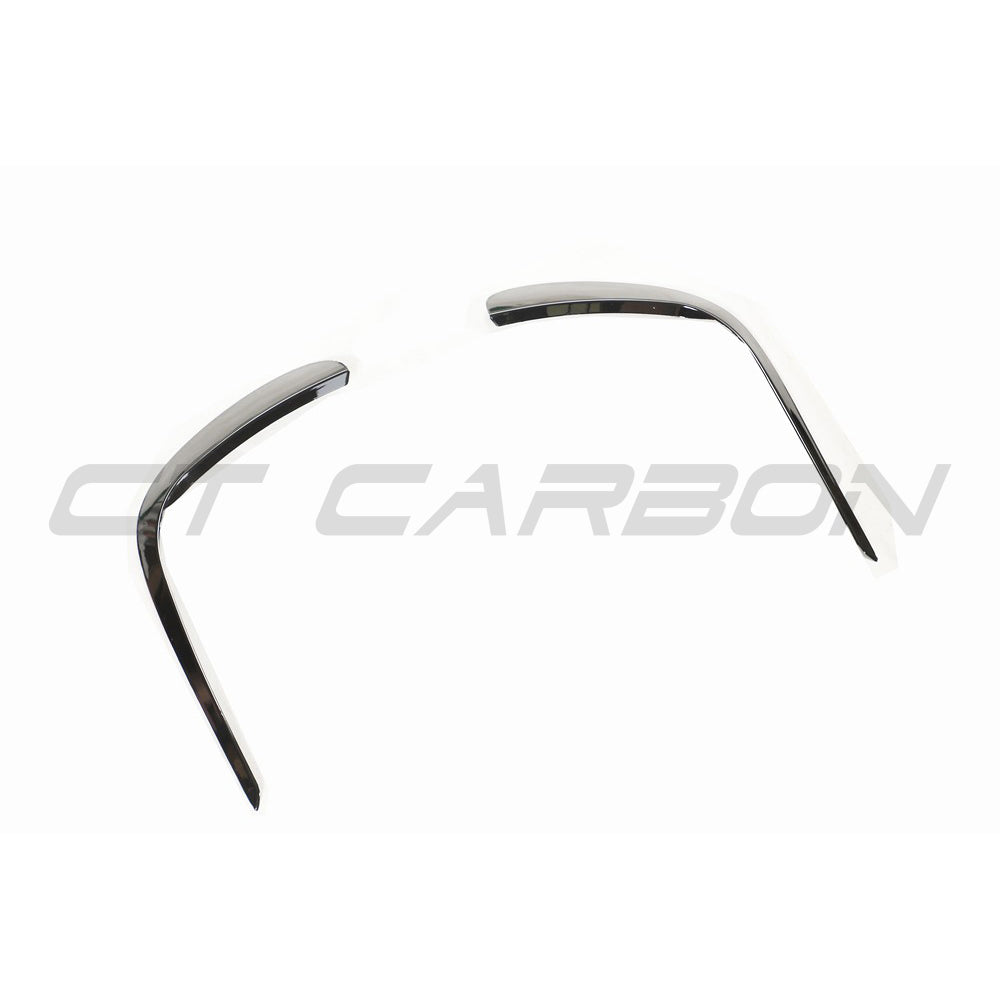CT Carbon Mercedes C238 2020+ E-Class Coupe facelift front bumper trim accessory, showcasing the sleek black carbon fiber design.