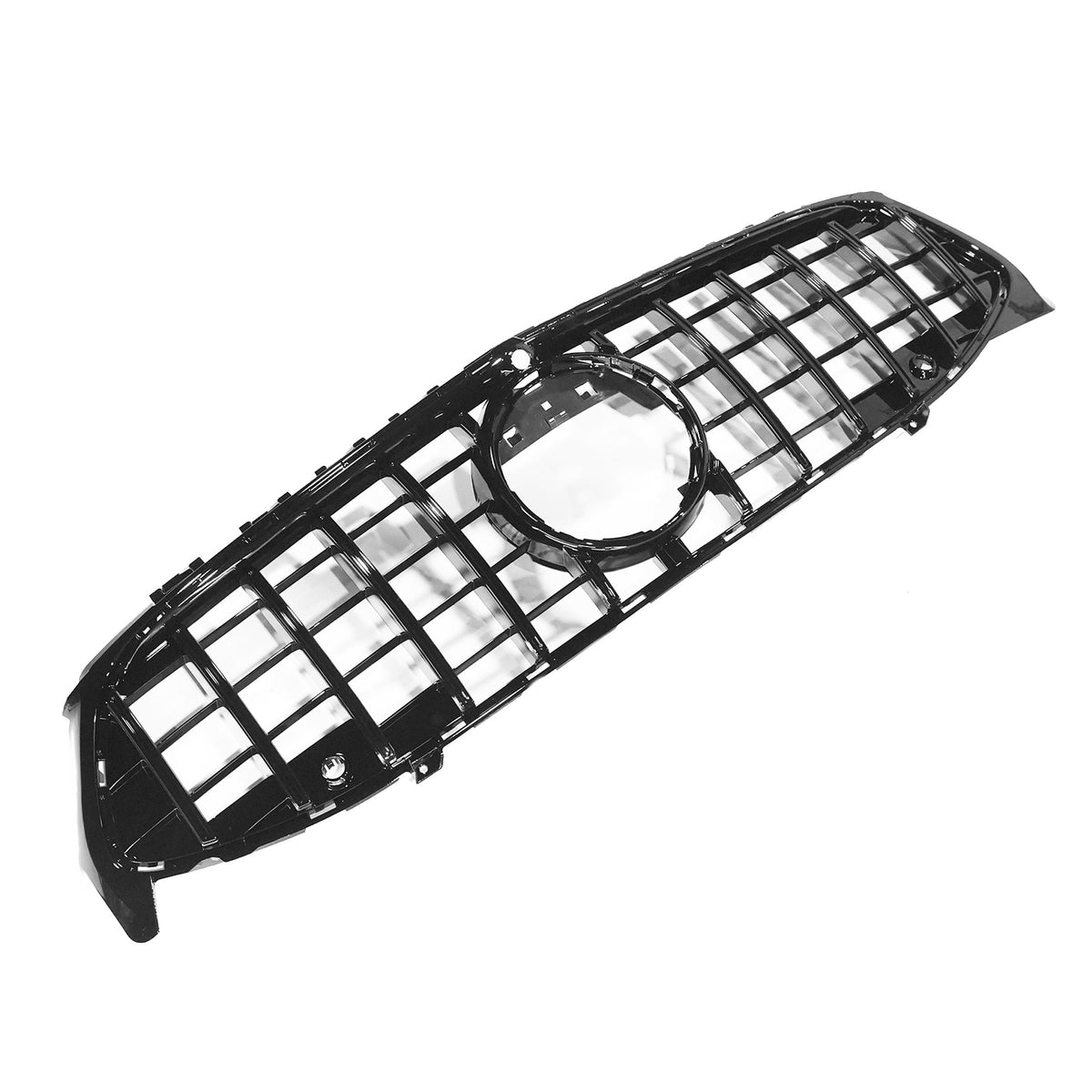 CT Carbon Mercedes W118 CLA Panamerica grille showcasing a sleek, black front grille with distinctive Panamerica design.