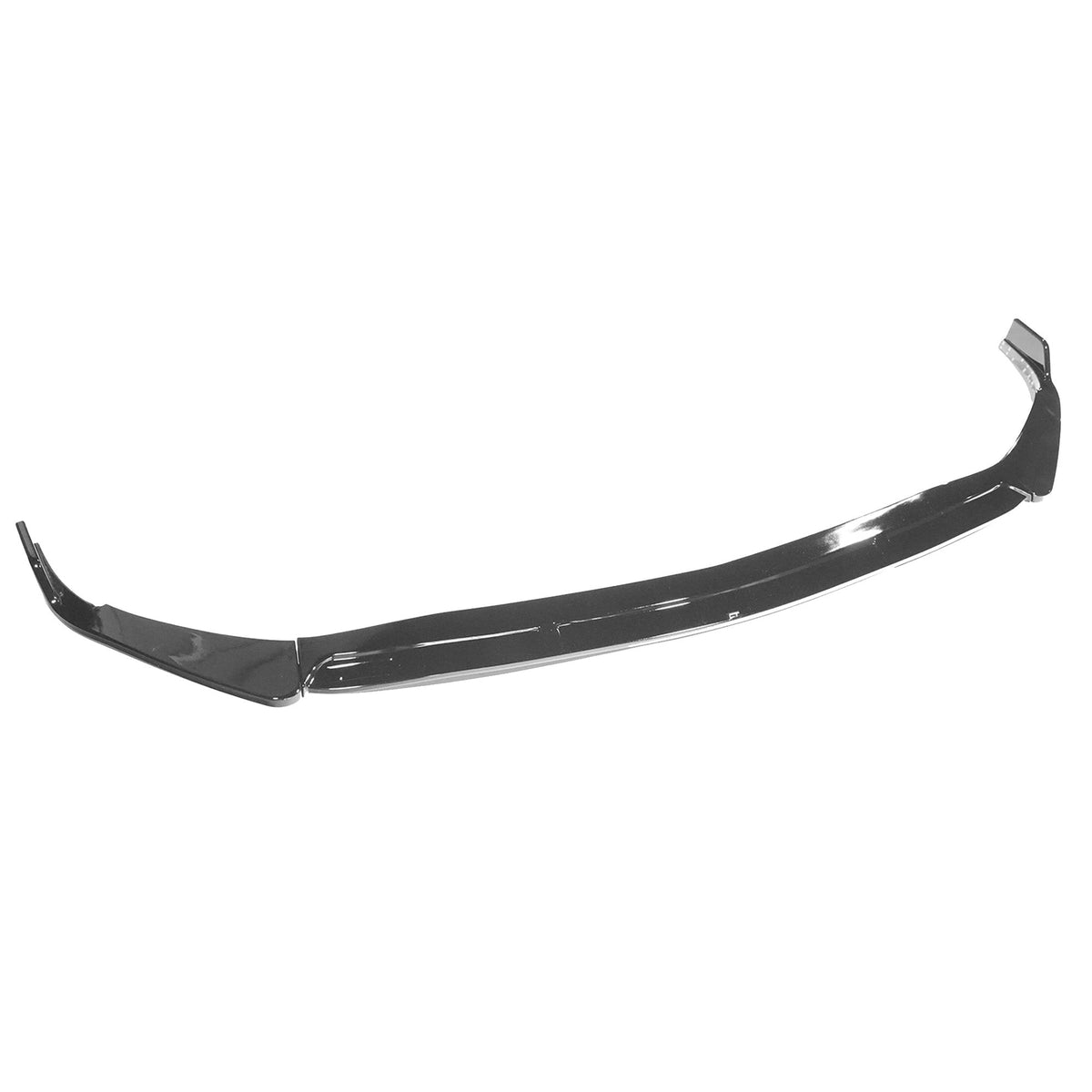 Mercedes W206 2021+ C-Class CT Carbon gloss black 3-piece splitter installed on front bumper, enhancing sporty appearance.
