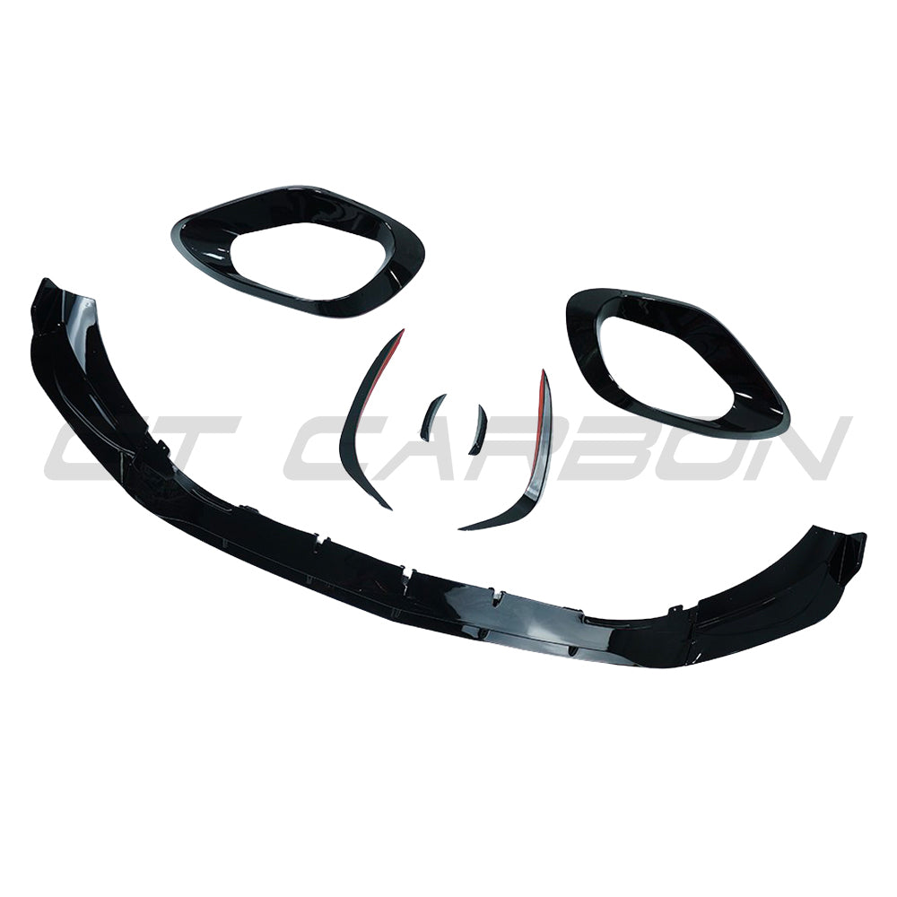 Mercedes W206 2021+ C-Class CT Carbon gloss black front end trim splitter for enhanced sporty appearance