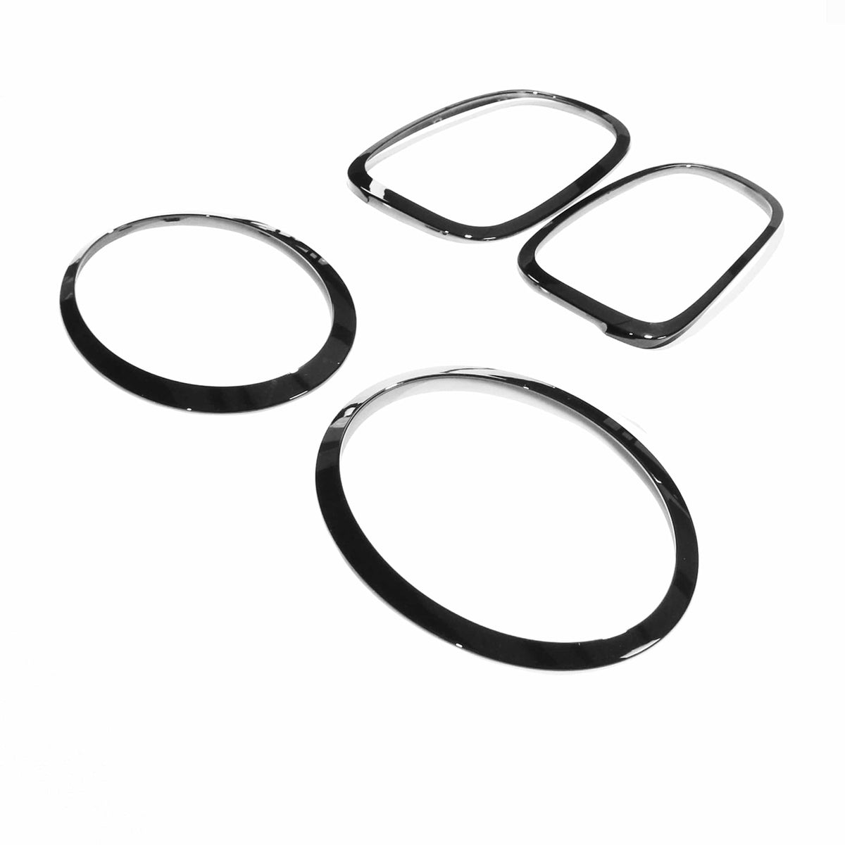 Gloss black light surround pack for MINI Cooper S and JCW F56 by CT Carbon, showcasing sleek, high-quality accessory design.