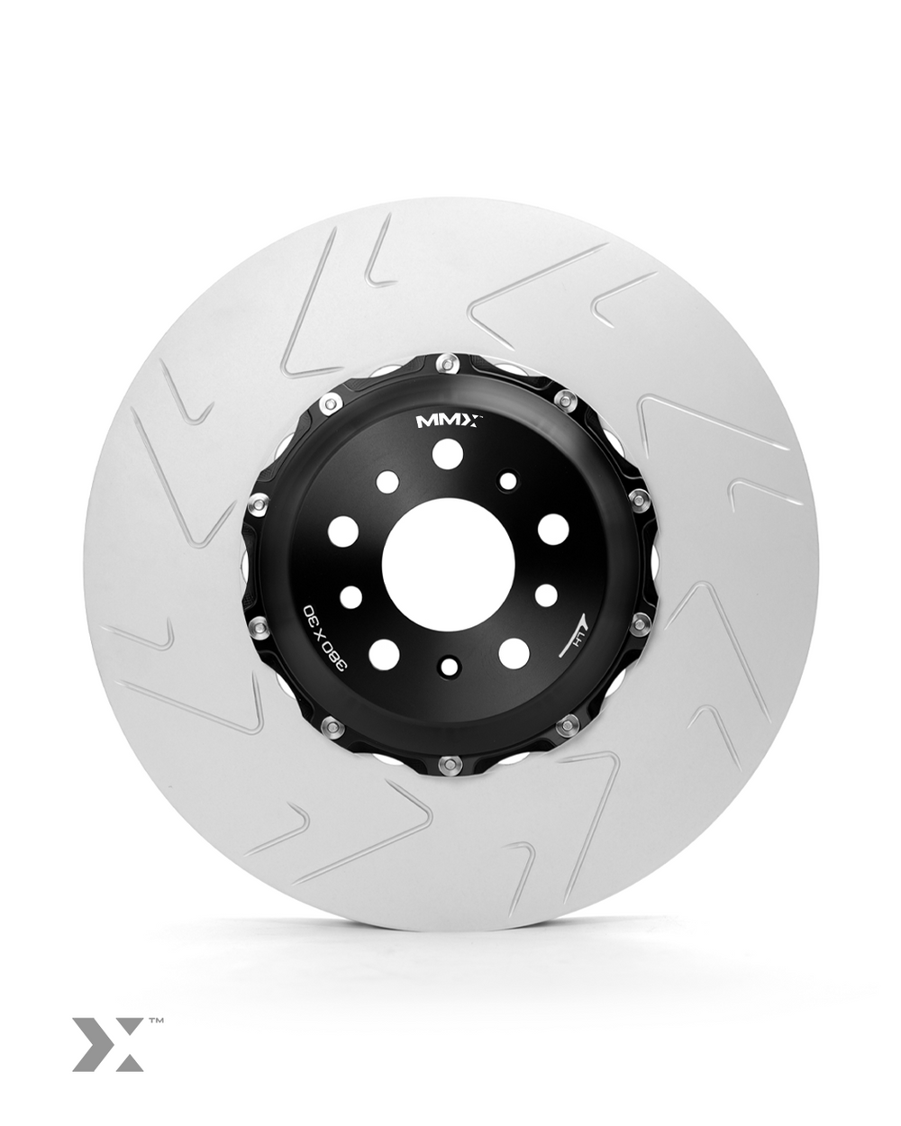 MMX Performance front 2-piece brake discs for BMW F8x, 380mm rotors, high-performance car brake discs with vented design