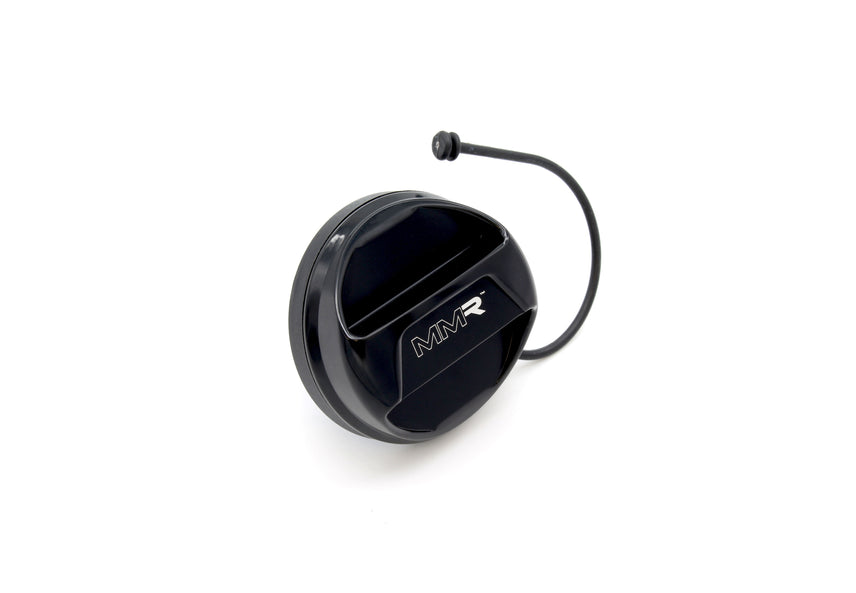 BMW fuel filler cap by MMX Performance, billet aluminum design for a sleek, durable look on all BMW vehicles.