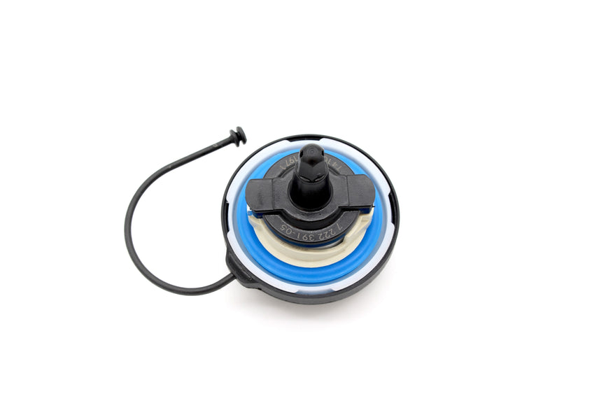 BMW fuel filler cap by MMX Performance, billet aluminum design with engraved branding, for enhanced vehicle fuel system access.