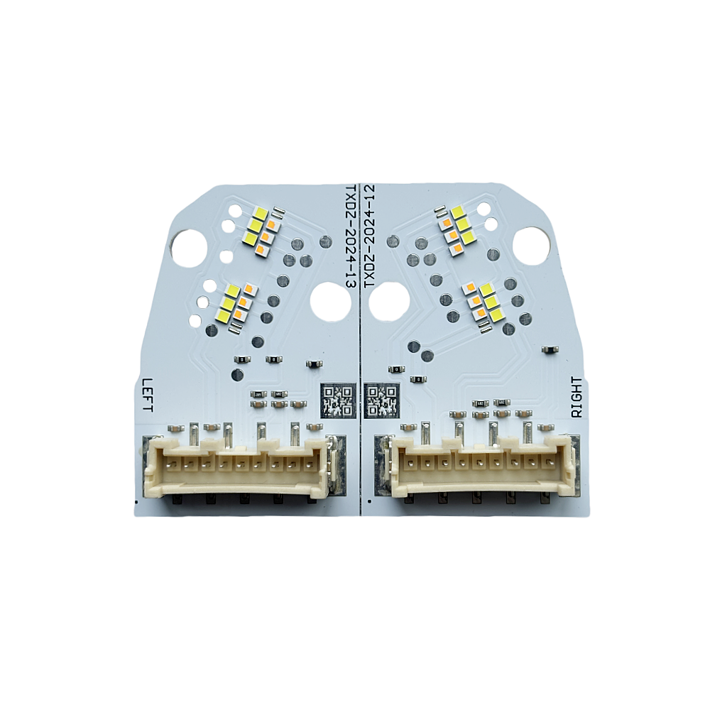 Yellow LED DRL adaptive module set for Mini Cooper F54, F55, F56, F57 2018-2022 LCI by CT Carbon, showing installed units on vehicle.