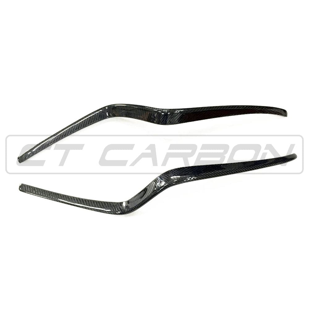 Carbon fibre front bumper trim for Porsche Macan 2014-2017 by CT Carbon, close-up view of the sleek, textured accessory.