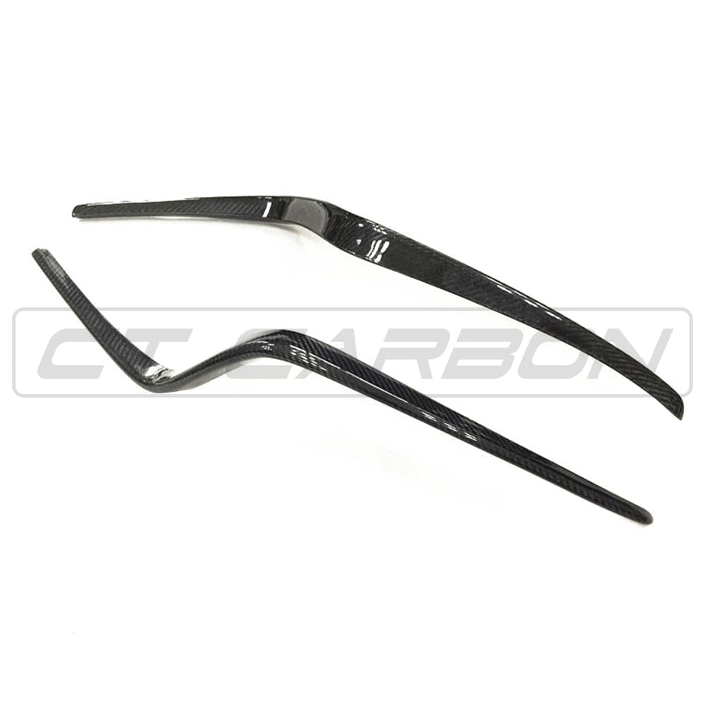 Carbon fiber front bumper trim for Porsche Macan 2014-2017 by CT Carbon, showcasing sleek, high-quality automotive accessories.