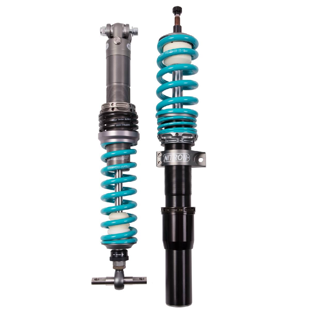 Nitron Racing BMW E92 suspension coilover kit, part of the NTR R1 series, showing assembled coilover components for E81/E82/E87 models