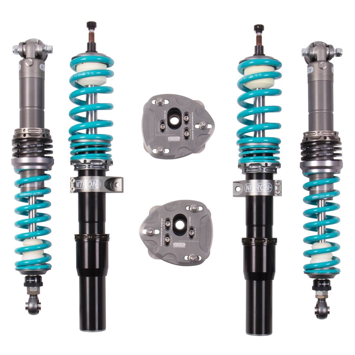 Nitron Racing BMW E82 1M suspension coilover kit with adjustable shocks and springs, designed for improved handling and performance.