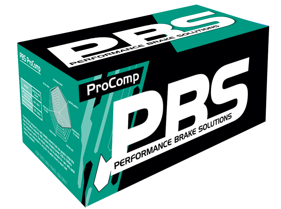 Mini with PBS Brembo front performance brake pads, showing the brake pad set designed for enhanced stopping power and durability.