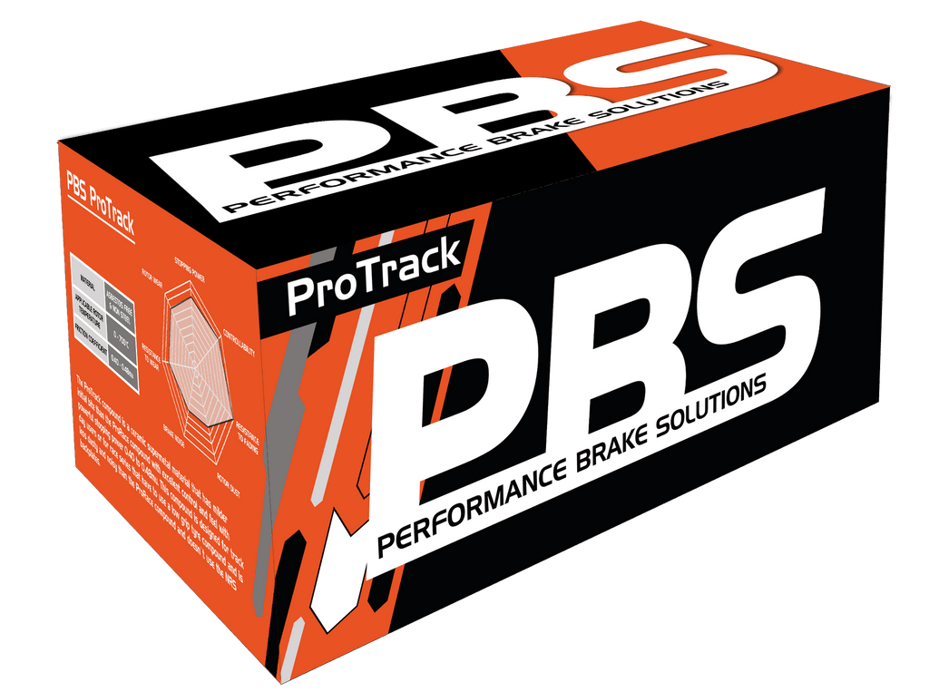 BMW E46 330 rear brake pads by PBS, Performance Brake Solutions, shown in a close-up view with brake pad components.