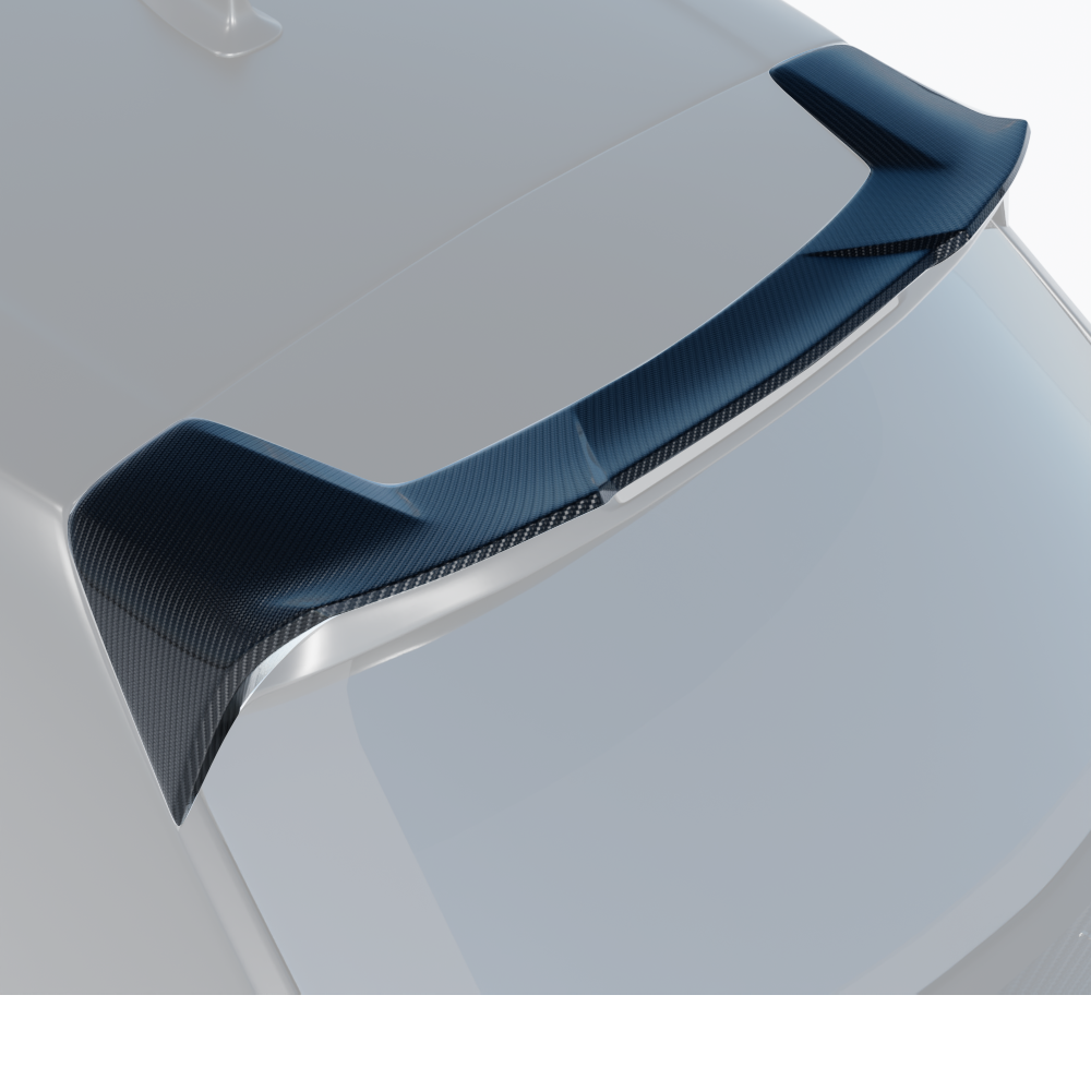 Rolls Royce Cullinan carbon fiber roof spoiler by CT Carbon, showing the sleek, aerodynamic design on the vehicle's roof.