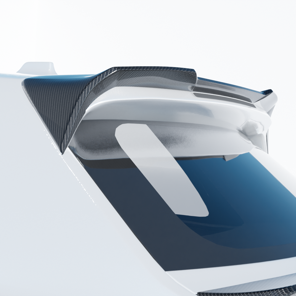 Rolls Royce Cullinan carbon fibre roof spoiler by CT Carbon, sleek automotive accessory mounted on the vehicle's roof.
