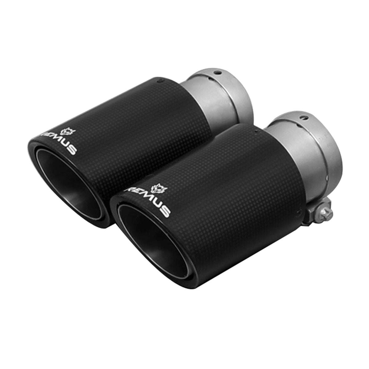Remus BMW 335i rear silencer for E90/E92/E93 non-M Sport models, part of axle back exhaust system, with polished finish.
