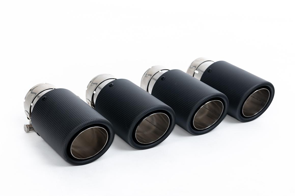 Milltek Sport cat back exhaust system for BMW M2 F87 (2015-2018), showing polished stainless steel pipes and muffler components.