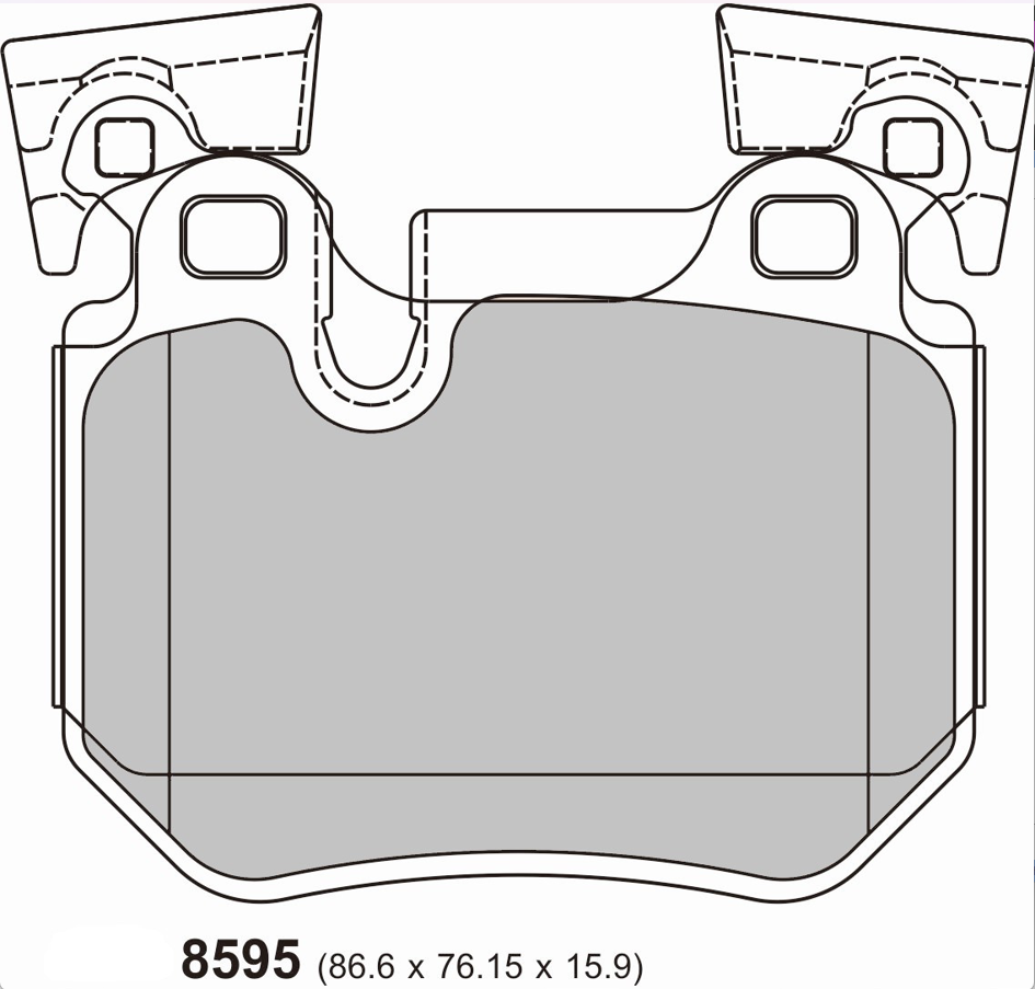 BMW 1 Series E82/E88 Performance Brake Pads by PBS, showing the brake pad set with branding and detailed surface features.