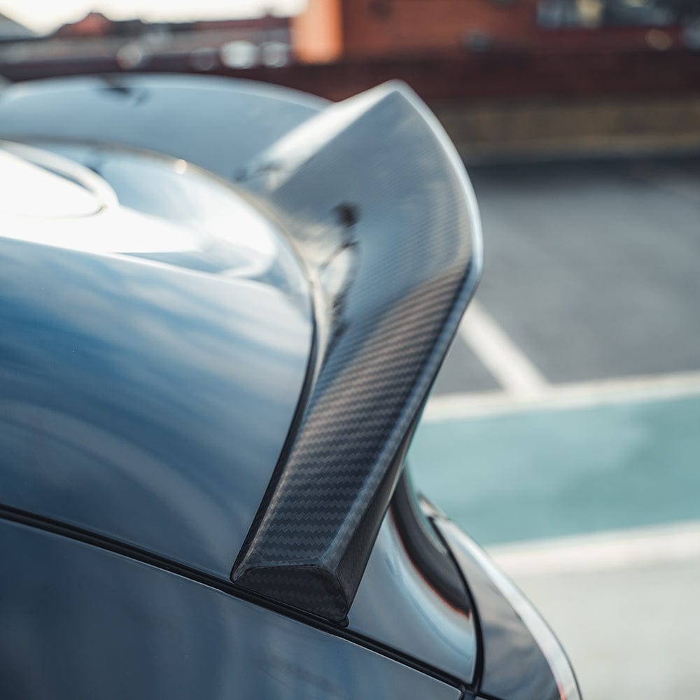 Tesla Model Y MK1 2020-2025 Carbon Fibre Full Kit by CT Carbon, showcasing the sleek carbon fibre components on the vehicle.