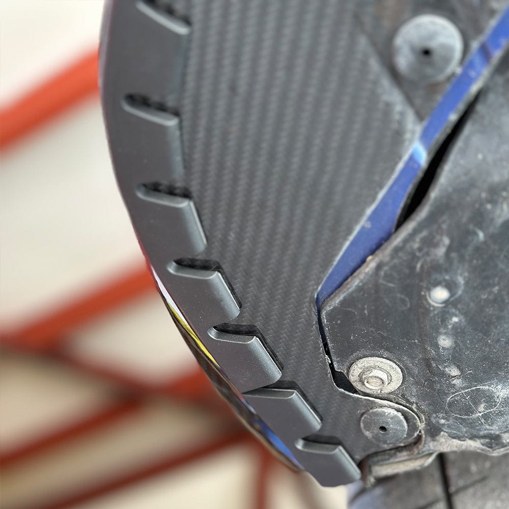 Universal splitter lip protector by CT Carbon, a durable black splitter protector designed to shield vehicle lips.