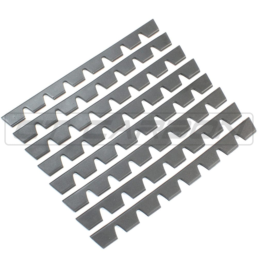 CT Carbon universal splitter lip protector, durable black rubber shield designed for automotive splitter protection.