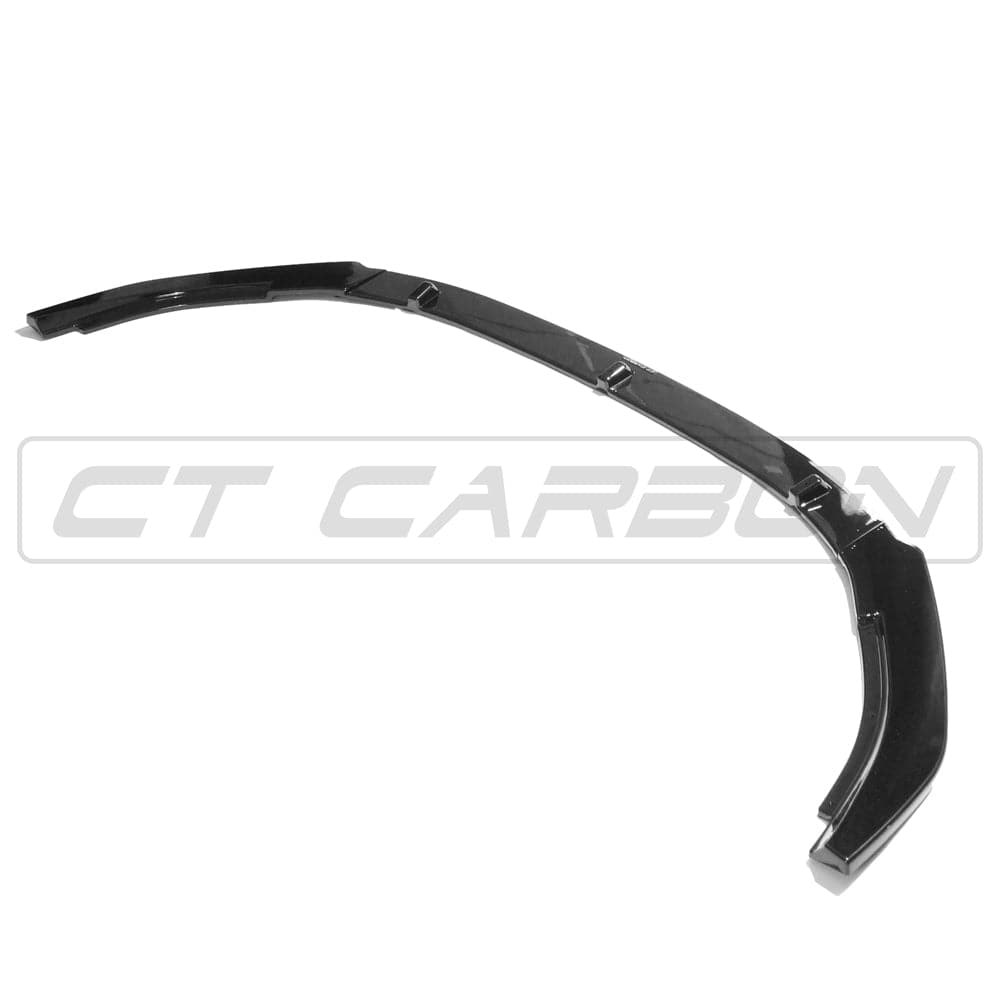 Volkswagen Golf GTD/GTI MK6 2009-2013 gloss black splitter by CT Carbon, showing the sleek aerodynamic front splitter.