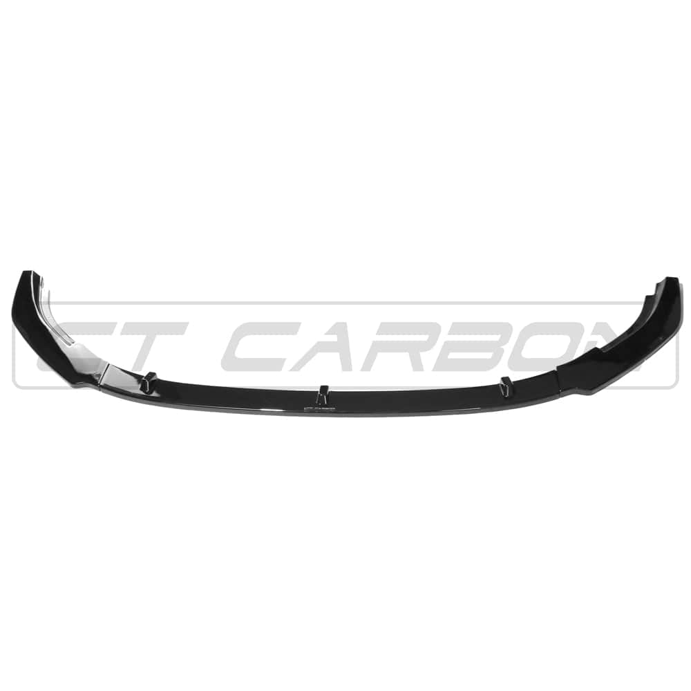 Volkswagen Golf GTD/GTI MK6 2009-2013 gloss black splitter by CT Carbon installed on the front bumper.