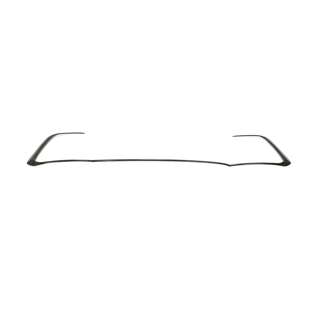 VW Golf MK8 GTI carbon fiber front trim accessory by CT Carbon, showcasing the sleek, textured carbon fiber finish.